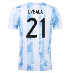 Camisola Argentina Dybala 21 Equipamento Primeiro 2021 Manga Curta